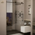 thumbnail image 3 of CASAINC Frameless Sliding Soft-Closing Shower Door, 48 x 76 in., Matte Black, Tempered Clear Glass, 3 of 9
