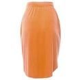 thumbnail image 4 of A2Y Women's Elastic Waist Self Tie Tulip Hem Side Pocket Skirt Butter Orange 3XL, 4 of 5