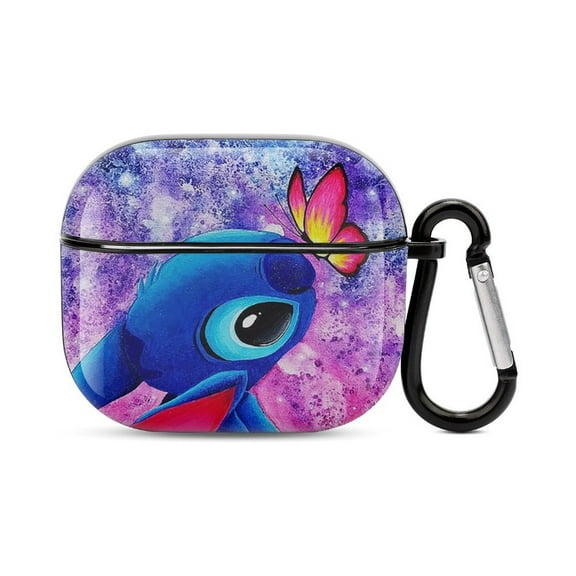 Stitch Customized Bluetooth Earbuds Case Cover for AirPods 3rd Generation, Cute PC Hard Shell Protective Cover for Apple Airpod Case black