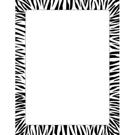 Designer Paper - Zebra Border (50 Sheet Package) - Walmart.com
