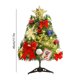 thumbnail image 3 of Adornos navideños, mini árbol de Navidad, pequeño árbol de Navidad con luces LED, adornos navideños artificiales de mesa, decoración navideña para interiores, árboles de plástico de 45 cm., 3 of 6
