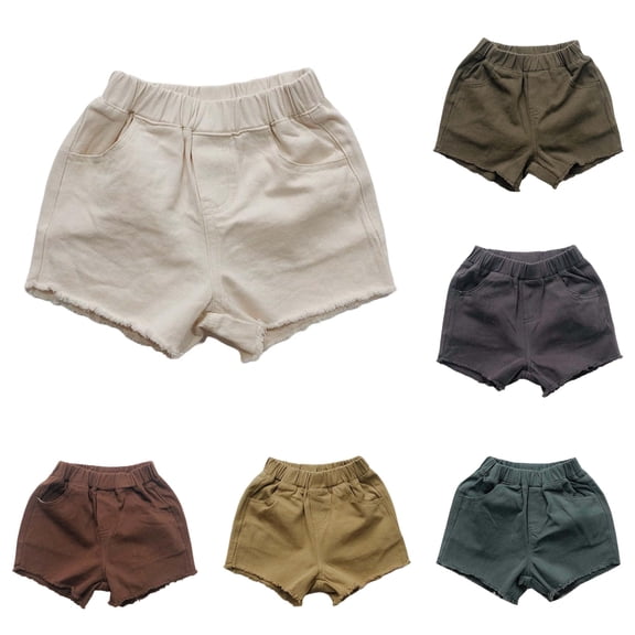 NinXxx Boys Summer Casual Shorts Lightweight Beach School Beige 3-4 Years