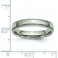 thumbnail image 6 of Chisel Titanium Polished 4.2mm Grooved and Beaded Edge Band - Ring Size 11.0, 6 of 8