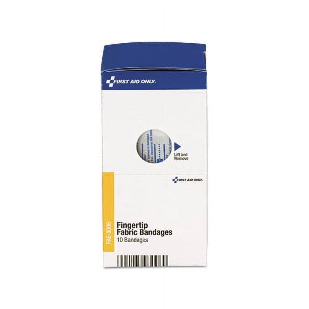 First Aid Only, FAOFAE3006, Fingertip Fabric Bandages, 10 / Box, Beige