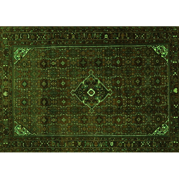 Ahgly Company Indoor Rectangle Persian Green Traditional Area Rugs, 5' x 8'