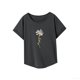 thumbnail image 4 of Camiseta de mujer con cuello redondo, camiseta de manga corta a la moda para desplazamientos y viajes L, 4 of 7