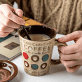 thumbnail image 5 of Taza de cerámica de 350 ml, taza de tendencia con personalidad retro, taza simple, taza de café, taza de agua para el hogar, 5 of 5