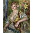 thumbnail image 2 of Renoir, Pierre-Auguste 26x31 White Modern Wood Framed Museum Art Print Titled - Blonde in Pink, 2 of 4