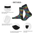 thumbnail image 4 of KLL Magical Mushrooms and Flowers Print Cool Socks Men's Women's Crew Socks Funny Crazy Novelty Stockings, 4 of 7