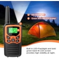 thumbnail image 3 of Walkie Talkies, Long Range Walkie Talkies for Adults with 22 FRS Channels, Family Walkie Talkie with LED Flashlight VOX LCD Display for Hiking Camping Trip (Orange 2 Pack), 3 of 25