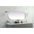 thumbnail image 3 of Elegant Decor Metal Frame Oval Mirror 24x60 Inch in Black, 3 of 7