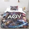 thumbnail image 2 of Arena Of Valor 3d Bedding Set, 2 Pcs Aov Bedding Set Microfiber Duvet Cover Pillowcases With Zipper Closure For Single Or Double Bed Single, 2 of 5