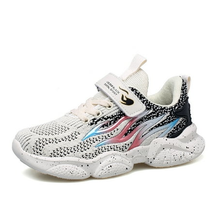 

Kids Breathable Ultralight Flame Print Sneakers For Fall & Winter