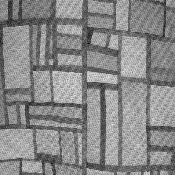 Ahgly Company Indoor Square Patterned Ash Gray Area Rugs, 8' Square