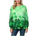 thumbnail image 5 of AUNVITO Women's St. Patrick's Day Sweatshirt Long Sleeve Round Neck Loose Fit with Print Casual and Festive Style, 5 of 5