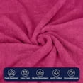 thumbnail image 4 of Mocassi Turkish Cotton Washcloth Set, 6-Pack, 13" x 13", Highly Absorbent - Soft Bathroom Towels, Hot Pink, 4 of 5