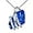 09-September Birthstone-Sapphire Blue, variant on Leafael Wish Stone Pendant Necklace with Tanzanite Purple Birthstone Crystal for February, 18K Rose Gold Plated, 18" + 2" Chain