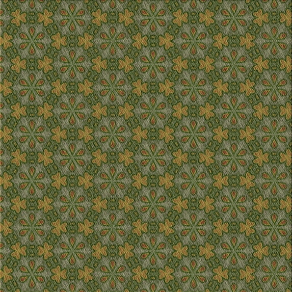 Ahgly Company Indoor Square Patterned Army Green Area Rugs, 4' Square