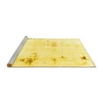 thumbnail image 2 of Ahgly Company Machine Washable Indoor Square Solid Yellow Modern Area Rugs, 5' Square, 2 of 4