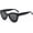 Black Frame / Grey Lens, variant on Trendy Polarized Women Sunglasses: Retro Cateye Shades - Sun Glasses Designed for Ladies with UV400 Protection