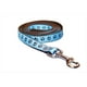 Sassy Dog Wear PUPPY Paws-Blue -CHOC.3-L 6 Pi PUPPY Paws Laisse pour Chien - Blue & Brun - Moyen – image 1 sur 1