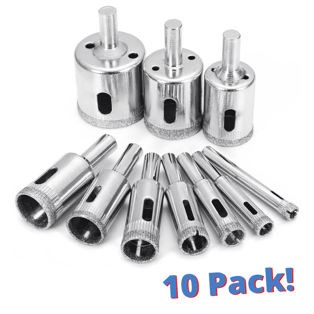 15PC 6-50mm Diamond Tool Glass Drill Bit Hole Saw Cutter for Tile Marble Ceramic