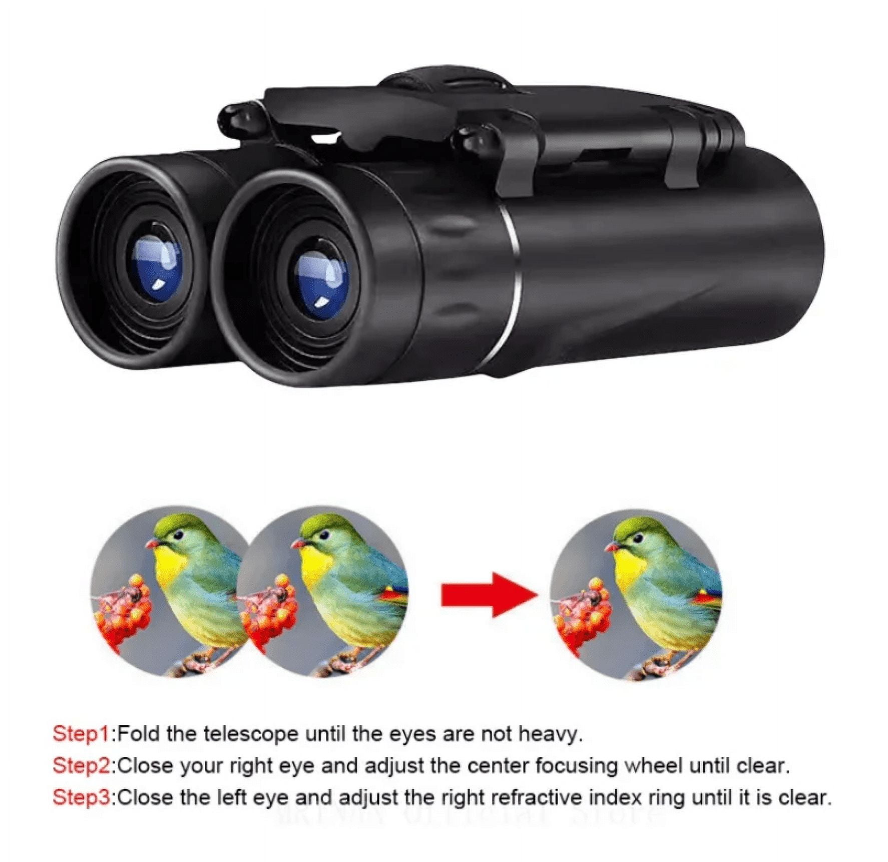 4000X25 Zoom HD Binoculars Telescope Powerful Portable Folding Long-Distance Vision Hunting Outdoor Camping Sports