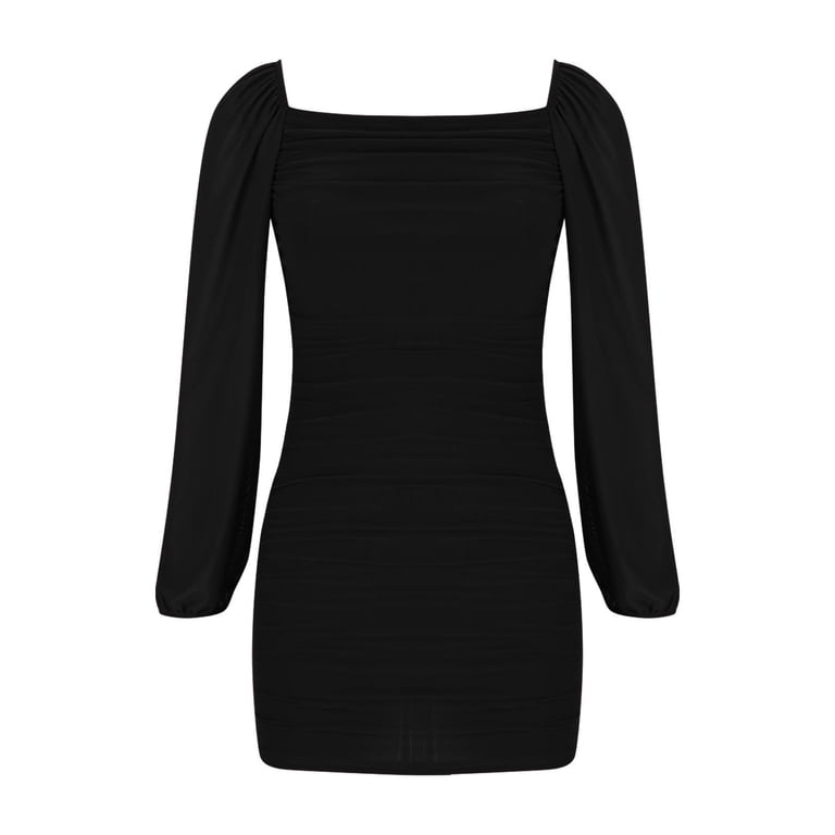 slim fit dress slacks Long Sleeve Short Sequin Sylvia Hoco Dress