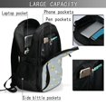 thumbnail image 4 of Cauagu Baby Elephant Giraffe Print Travel Laptop with USB Charging Port,Extra Large Backpack College Backpack Business Work Bag Casual Daypack Perfert for Men Women, 4 of 7