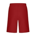 thumbnail image 6 of lcziwo Linen Bermuda Shorts for Girls Knee Length Casual Summer Capri Pants Solid Color Side Split Beach Shorts with Pockets Red Ofertas Del Dia de Hoy Relampago, 6 of 9