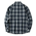 thumbnail image 4 of Dpytoraw Men's Color Block Long Sleeve Shirt With Two Pockets Plaid Casual Jacket For Spring And Autumn Men’s Button Down Shirts, 4 of 4