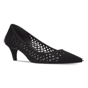 Nine West Women's Quanessa Suede Kitten Heel Black Size 6.5 M