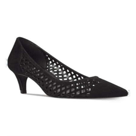 Nine West Women's Quanessa Suede Kitten Heel Black Size 6.5 M