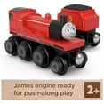 thumbnail image 3 of Thomas & Friends Wooden Railway Toy Train James Push-Along Wood Engine & Coal Car, Ages 2+, 3 of 7