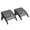 Gray, variant on Folding HDPE Adirondack Ottoman 2 Pack, Weather-Resistant Footrest for Patio/Deck/Poolside, White