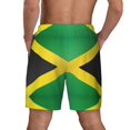 thumbnail image 2 of Men's 2 in 1 Swim Trunks with Compression Liner Jamaica Flag Quick Dry Beach Shorts, 2 of 6