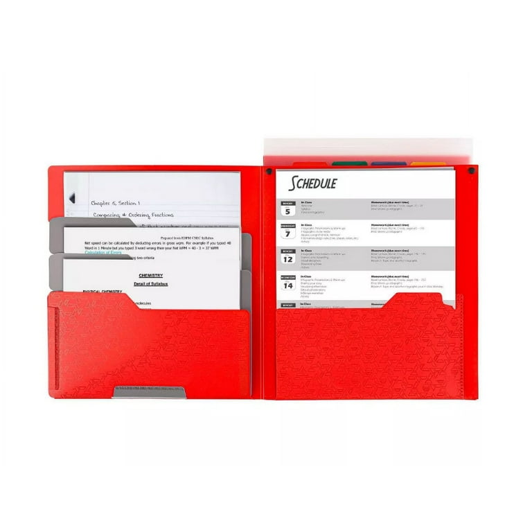 Five Star 9-Pocket Expanding File Folder Fire Red - Walmart.com