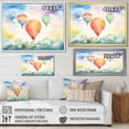 thumbnail image 5 of Designart "Hot Air Balloon Harmony Green and Red Watercolor III" Oversized Transportation Framed Wall Art - Modern Green Hot Air Balloon Entryway Framed Wall Art, 5 of 7