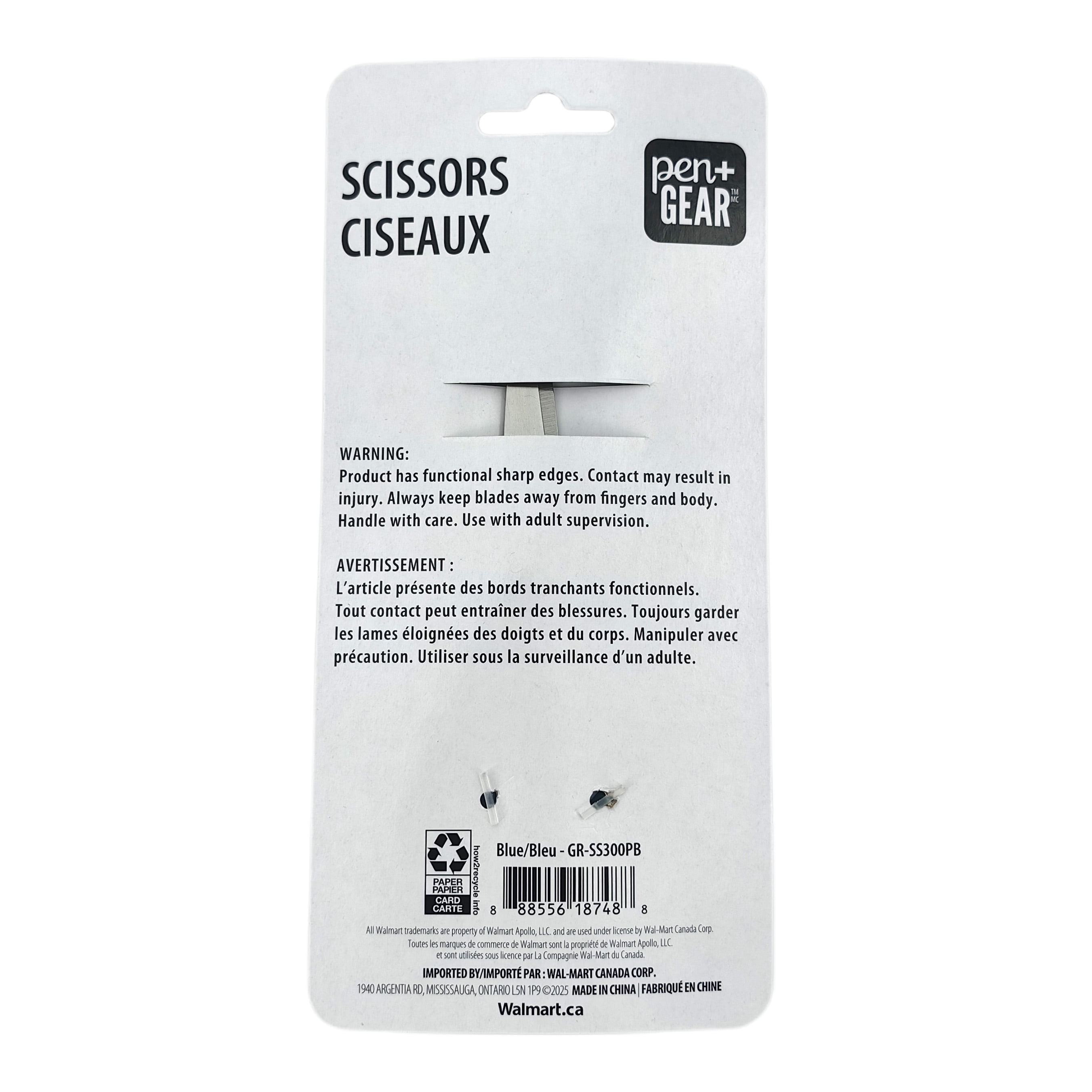 PEN+GEAR 5'' point tip Scissors blue, 2.4''*5''*0.51'',BLUE