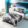 thumbnail image 3 of Erosebridal Race Car Twin Sheets, Speed Light Bedding, Black White 3pcs (1 Flat Sheet, 1 Fitted Sheet and 1 Pillowcase), 3 of 6