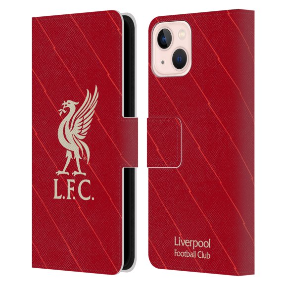 Head Case Designs Officially Licensed Liverpool Football Club 2021/22 Home Leather Book Wallet Case Cover Compatible with Apple iPhone 13