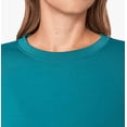 thumbnail image 3 of Mondetta Womens Midweight Long Sleeve Crewneck Scuba Sweatshirt (X-Small, Verdigris), 3 of 4