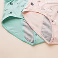 thumbnail image 4 of Lunuaoe Teen Girls Menstrual Period Panties, Leak-Proof Cotton Underwear, Cute Print Mid Waist Briefs with Back Coverage, 4 of 9