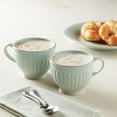 thumbnail image 2 of Lenox French Perle Groove Ice Blue Latte Mug, Set Of 2, 2 of 4