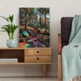 thumbnail image 5 of Abstract Forest Path Canvas Painting，Mystical Nature Decor for Living Room Bedroom Hallway, 5 of 8