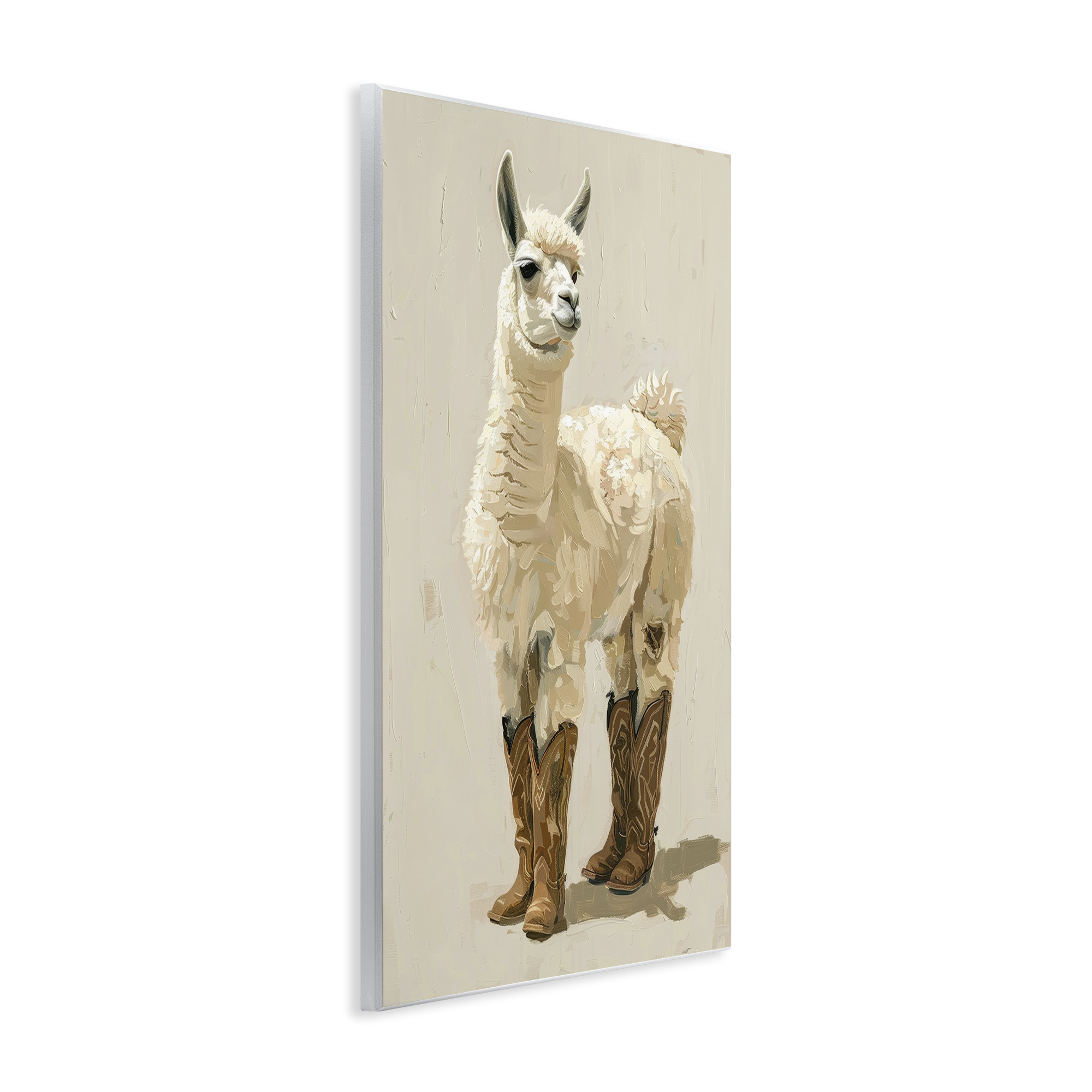 Stupell Industries Lamb & Cowboy Boots Animals & Insects Painting Unframed Art Print Wall Art, 13 x 19