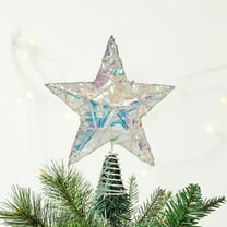 InsCrazy Christmas Star Tree Topper with LED Lights 9.8in/25cm Shining Star Lighted Multicolor Xmas Tree Top Decorations for Christmas Party Holiday Decor