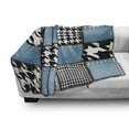 thumbnail image 3 of Rustic Soft Flannel Fleece Throw Blanket, Digital Graphic with Denim Forms and Colored Minimalist and Lines Print, Cozy Plush for Indoor and Outdoor Use, 70" x 90", Multicolor, by Ambesonne, 3 of 6