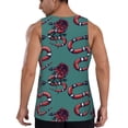 thumbnail image 3 of Easygdp Snake And Rose Men's Tank Top, Sleeveless Muscle T Shirts, Breathable, Quick-Dry, Loose for Gym, Running, Fitness - X-Large, 3 of 9