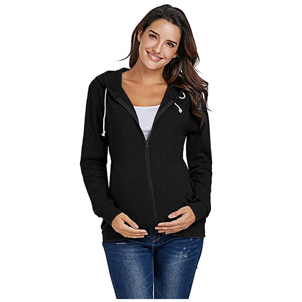 324c Womens Maternity Nursing Hood Sweatshirt Activewear Zippers Zeta Ville 